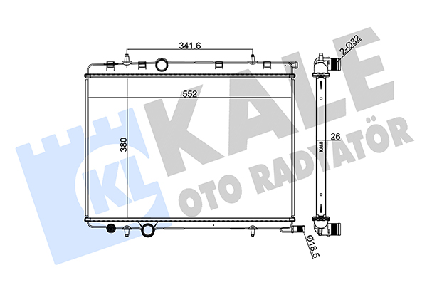 Citroen Xsara Su Radyatörü Radyator Su -xsara . - . - . Hdı Brazıng OEM 1330F4